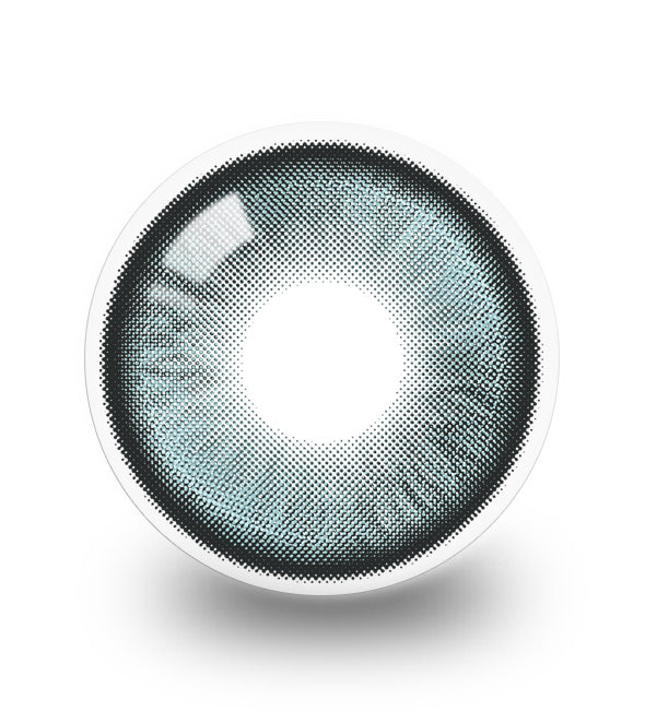 Void Green colored contacts lens close-up