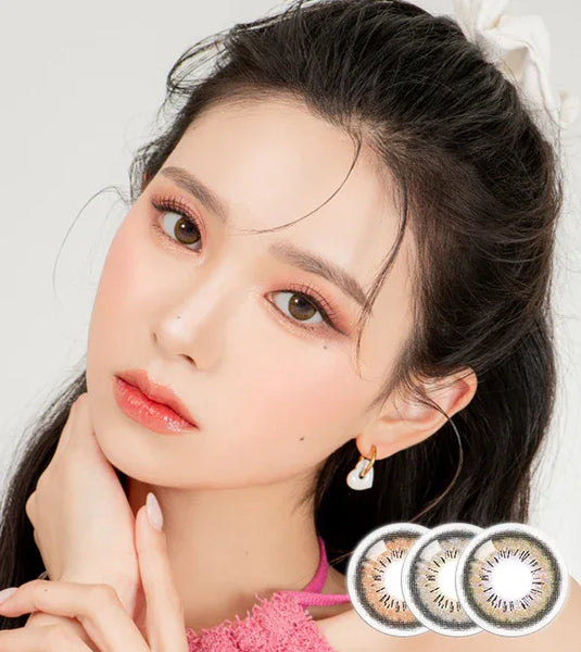 LENSRANG Spell Brown Gray Green Monthly Colored Contacts | Korean