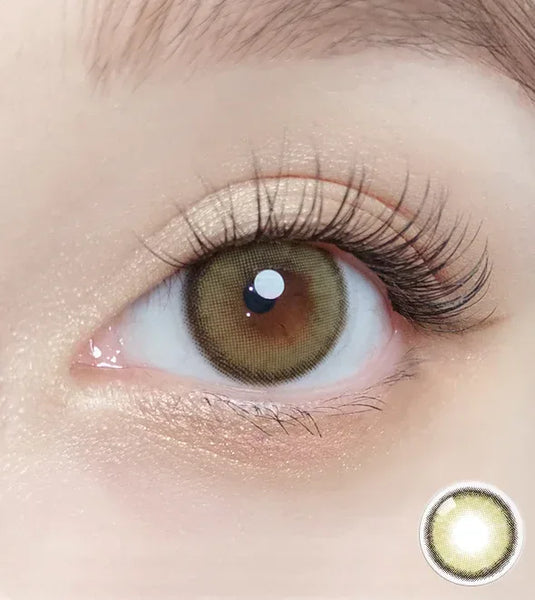 Dearsome Olive Green Colored Contacts | Korean Green Monthly
