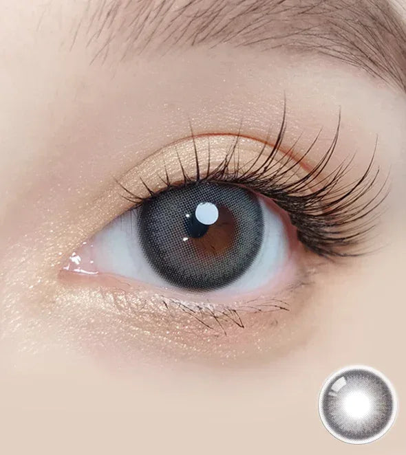 Muted Gray Colored Contacts | Natural Grey Monthly Circle Lenses | IM OLOLA
